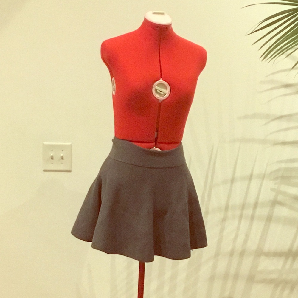NWOT GREY SKATER SKIRT AMERICAN APPAREL TYPE